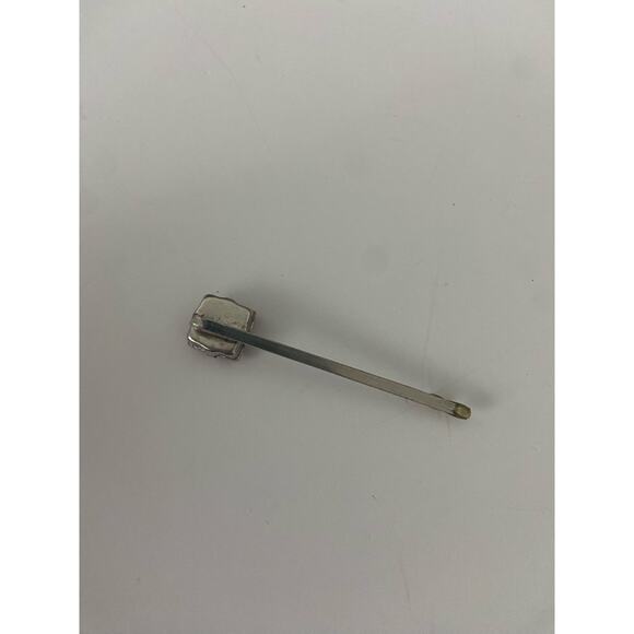 Vintage Pink rhinestone barrette - Picture 2 of 3